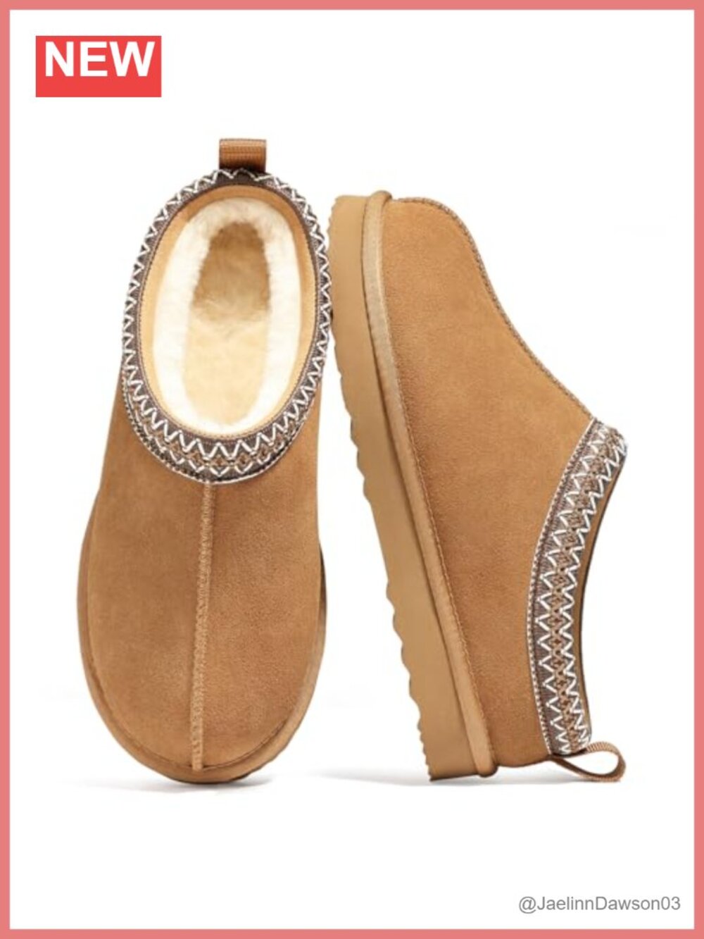 Genuine Suede Slippers Fuzzy Lined Warm House Shoes for Women